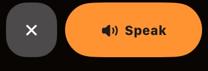 A ready message on Apple Watch.