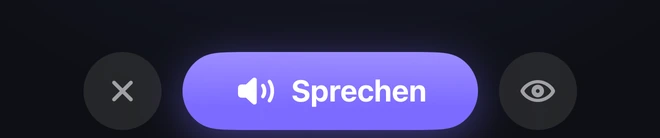 Die Schaltfläche „Sprechen“ im OFFICE-Modus