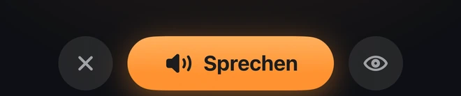 Die Schaltfläche „Sprechen“ im WORLD-Modus