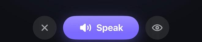 The “Speak” button in OFFICE mode