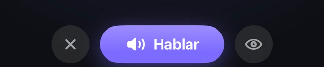El botón «Hablar» en el modo OFFICE