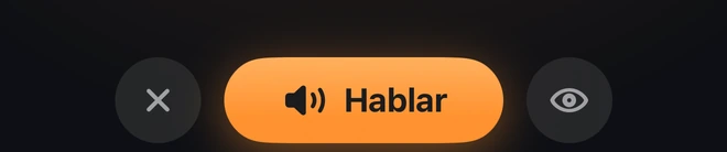 El botón «Hablar» en el modo WORLD