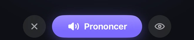 Le bouton « Prononcer » en mode OFFICE