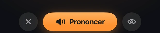 Le bouton « Prononcer » en mode WORLD