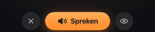De knop ‘Spreken’ in de WORLD-modus