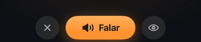 O botão “Falar” no modo WORLD