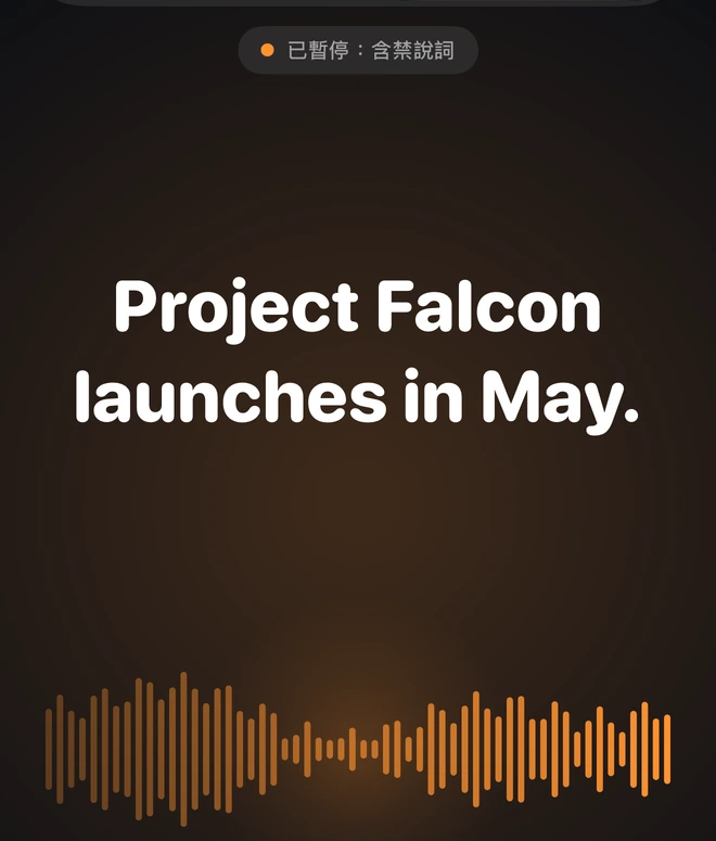 在你的禁說清單中:Falcon